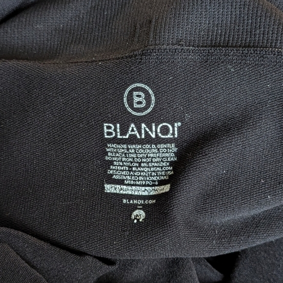 Blanqi Hipster Support Leggings Black Maternity Postpartum Medium M18-M19-P06 - Picture 6 of 7